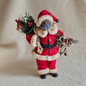 Ashland Christmas Collectible‎ Santa with Gift Sack Holly - NEW with tag